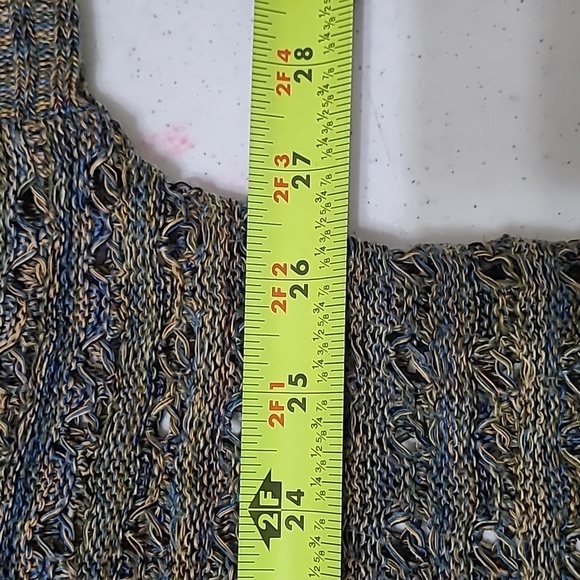 Sarah Spencer Green, Blue & Mustard Gold Knit Sweater size 2X - Picture 6 of 7